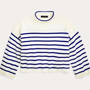 POLO Ralph Lauren striped cropped cashmere sweater